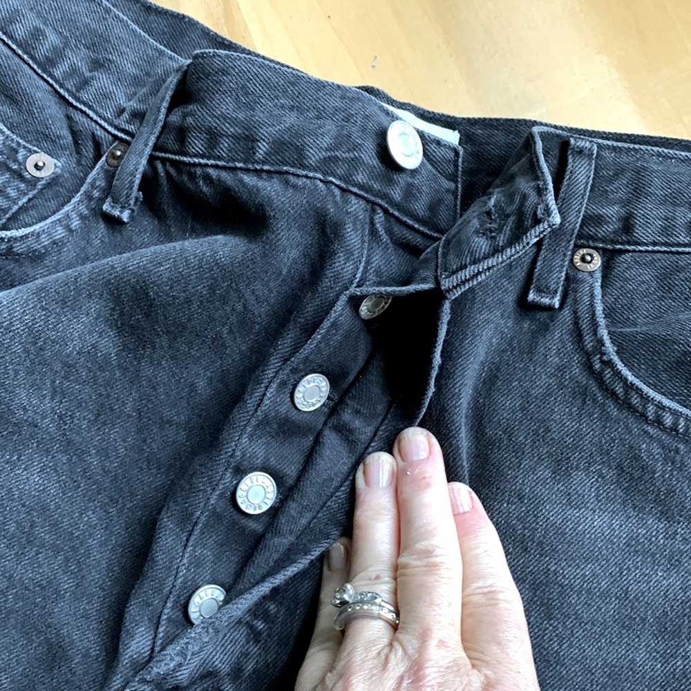 Agolde Black Jean Shorts